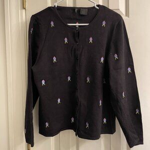 Vintage Etoile Women's Cardigan Sweater Black